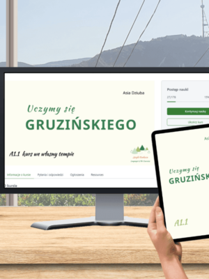 Kurs online Uczymy się gruzińskiego A1.1 podręcznik do gruzińskiego Jezyki Kaukazu