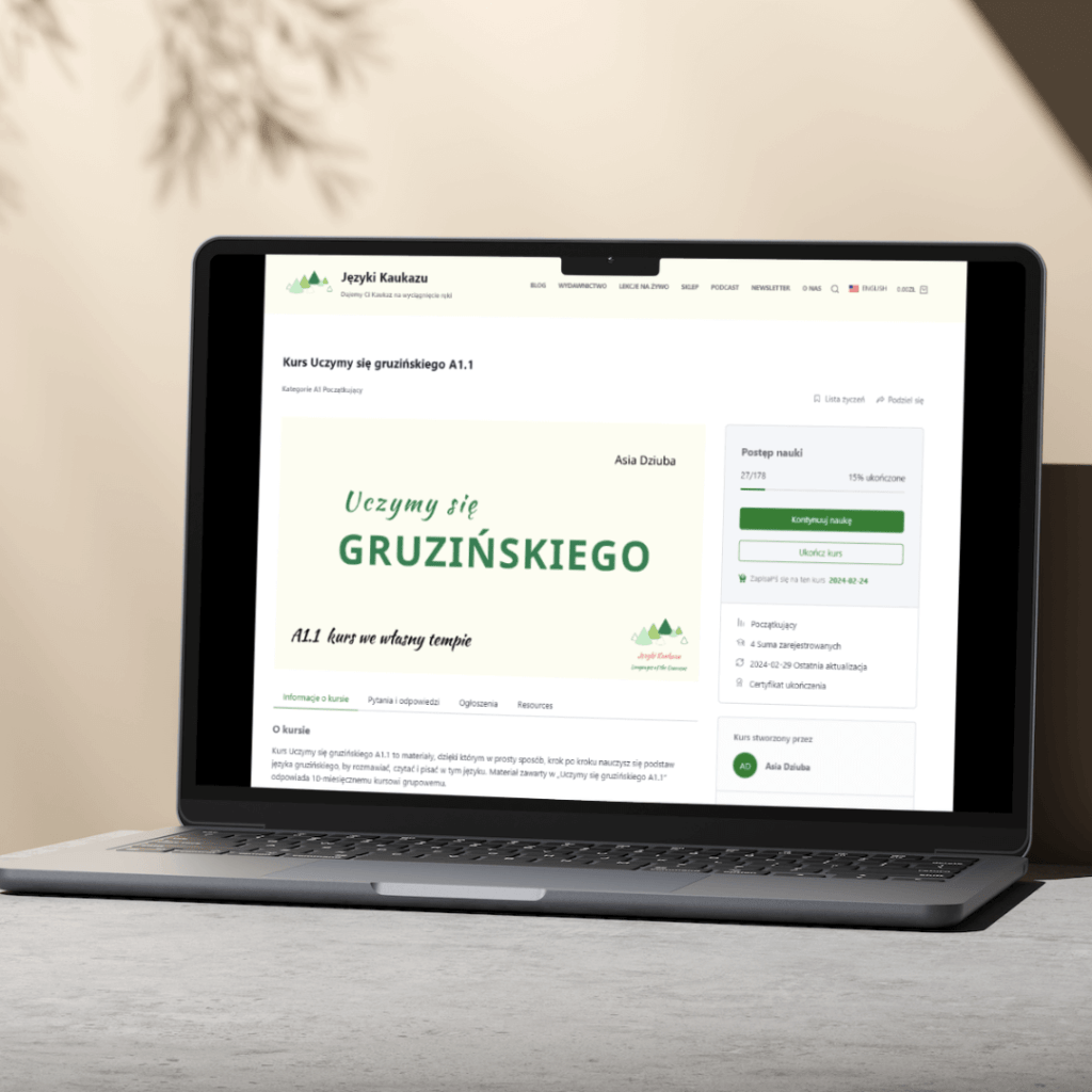 - Języki Kaukazu kurs online uczymy się gruzińskiego A1.1 jezyki kaukazu