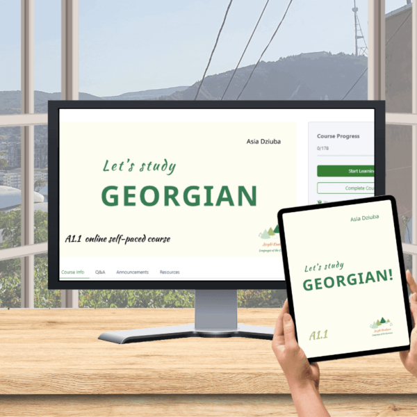 online course let's study georgian A1.1 georgian etxbook jezyki kaukazu