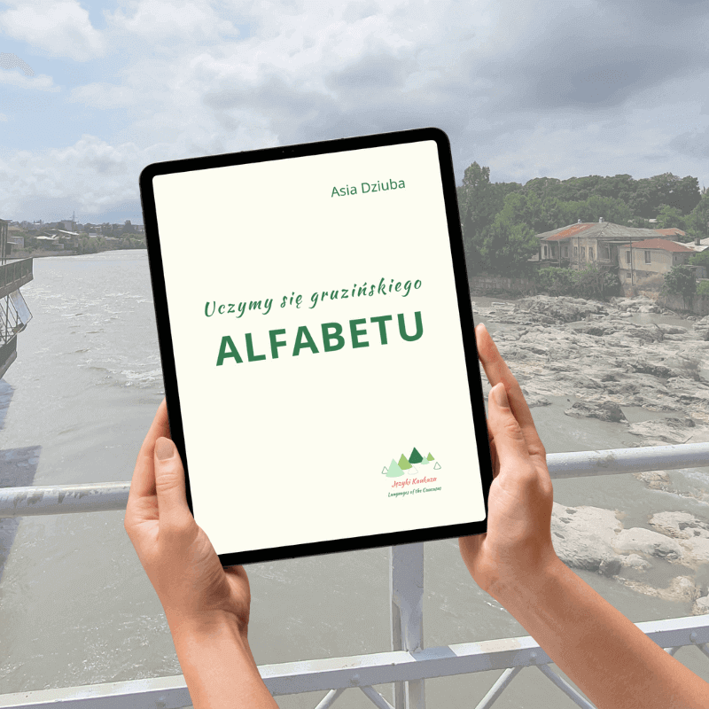 Uczymy się gruzińskiego alfabetu podręcznik jezyki Kaukazu nauka pisania gruziński